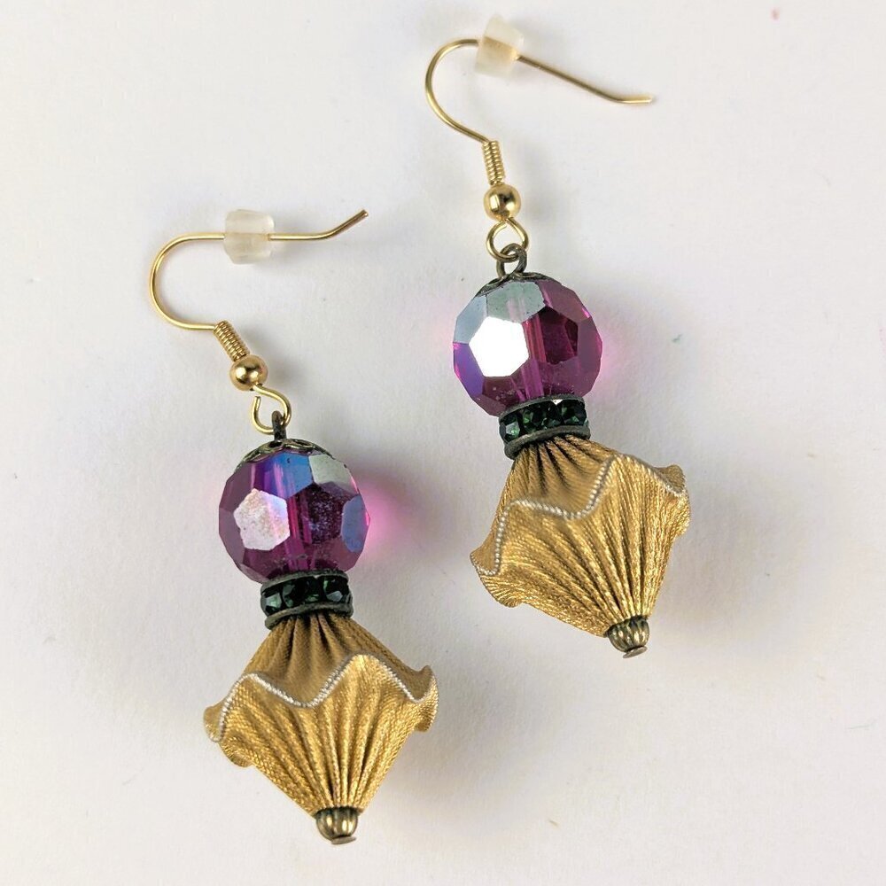 Vintage Upcycled Costume Jewelry Earrings